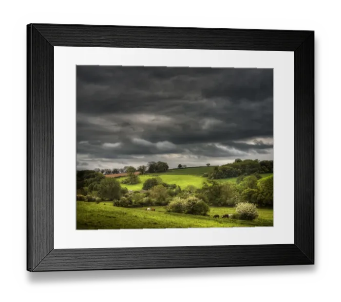 Framed Print : A view near the village of Piddlethrenthide, Dorset, England, United Kingdom