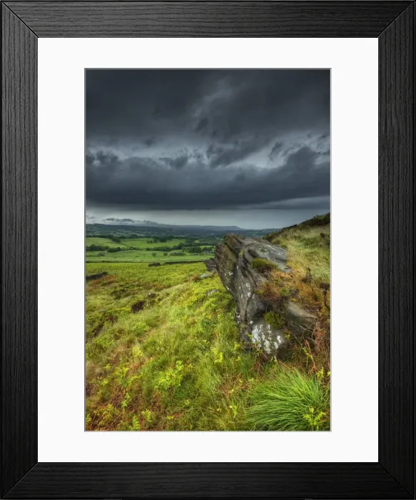 Framed Print : Peak district countryside views, England, United Kingdom