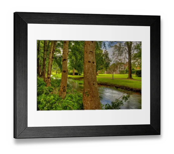 Framed Print : Piddle river at Athelhampton, Dorset, England, United Kingdom