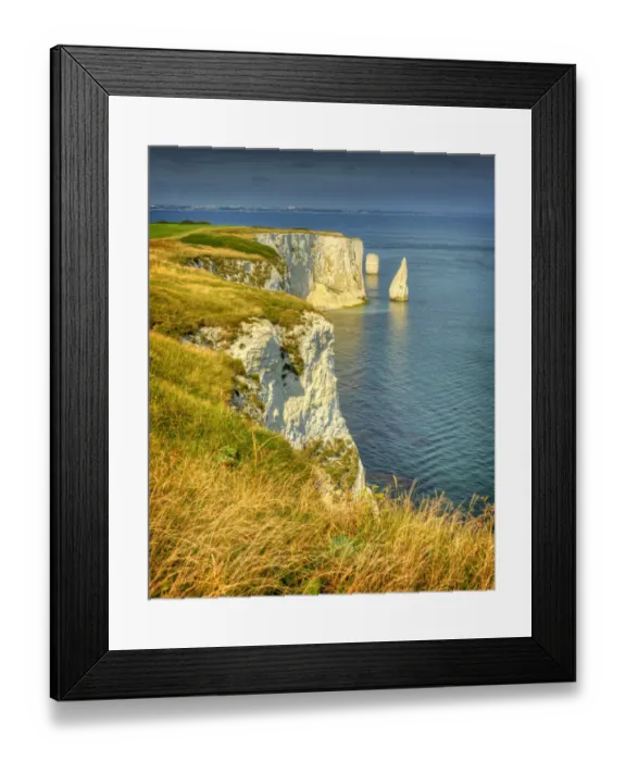 Framed Print : Old Harry rocks, Dorset, England, United Kingdom