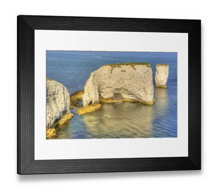 Framed Print : Old Harry rocks, Dorset, England, United Kingdom