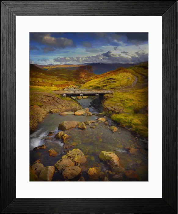 Framed Print : Old Bridge, Lake District, England, United Kingdom