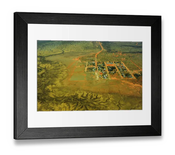 Framed Print : Aerial of Qulpie, outback Queensland, Australia Framed Print : Aerial of Qulpie, outback Queensland, Australia