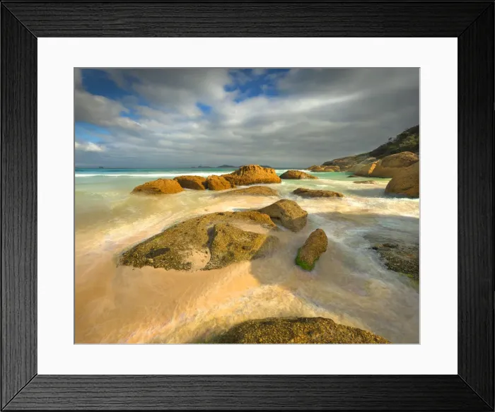 Framed Print : Rocky coastline, Squeaky bay, Wilsons Promontory, Victoria, Australia