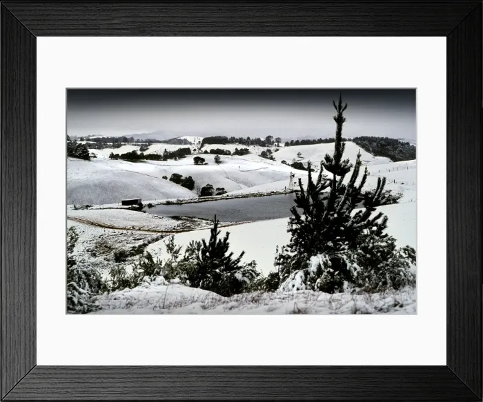 Framed Print : Winter snowstorm, foster, south Gippsland, Victoria, Australia