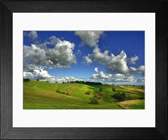 Framed Print : Rural view near Fish Creek, South Gippsland, Victoria, Australia Framed Print : Rural view near Fish Creek, South Gippsland, Victoria, Australia