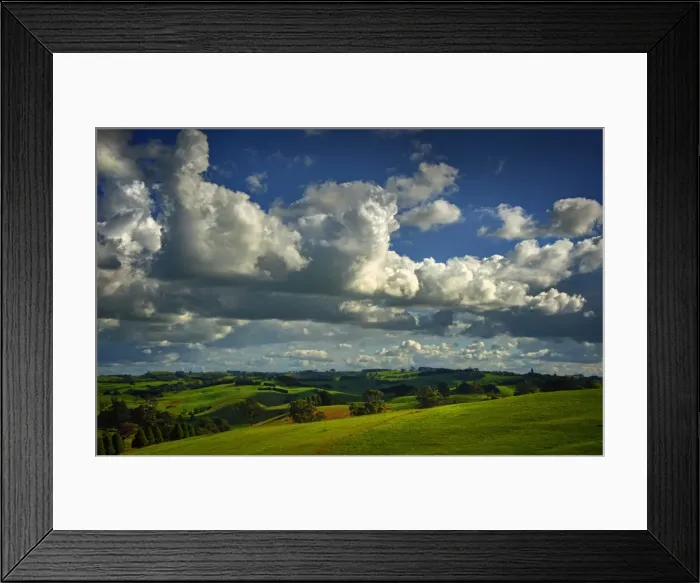 Framed Print : Rural view near Fish Creek, South Gippsland, Victoria, Australia Framed Print : Rural view near Fish Creek, South Gippsland, Victoria, Australia