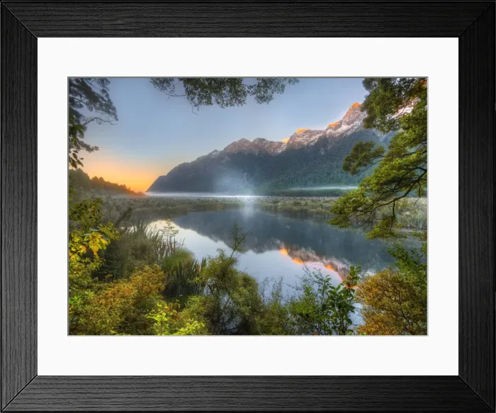 Framed Print : Mirror lakes, South Island, New Zealand Framed Print : Mirror lakes, South Island, New Zealand