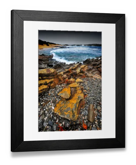 Framed Print : Stokes point, Southern end of King Island, Bass Strait, Tasmania, Australia Framed Print : Stokes point, Southern end of King Island, Bass Strait, Tasmania, Australia