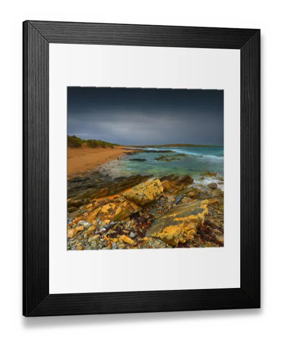 Framed Print : Stokes point, Southern end of King Island, Bass Strait, Tasmania, Australia
