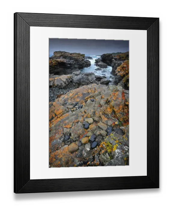 Framed Print : Seal bay and the coastline in the south of King Island, Bass Strait, Tasmania, Australia
