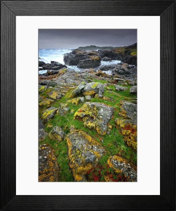 Framed Print : Seal bay and the coastline in the south of King Island, Bass Strait, Tasmania, Australia