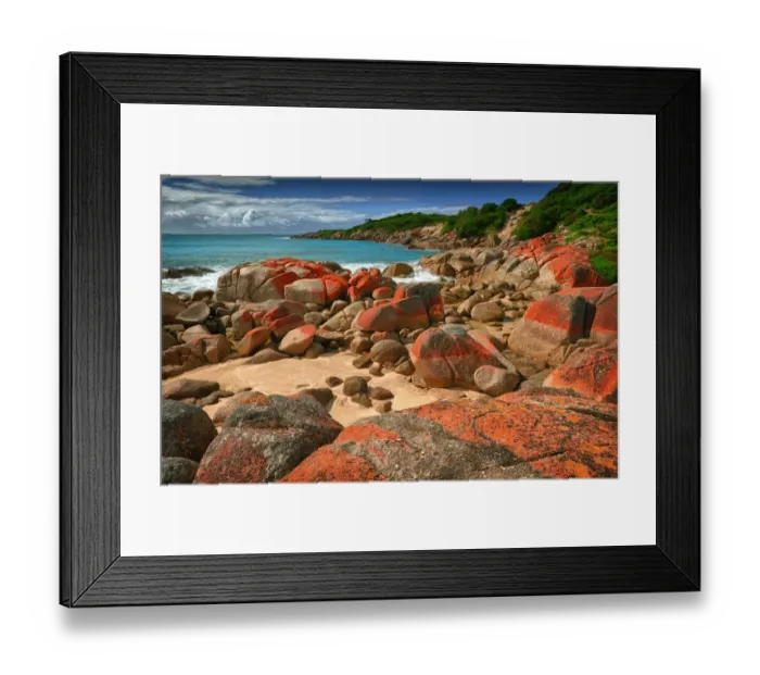 Framed Print : Sand blow Point, east coastline of King Island Bass Strait, Tasmania, Australia