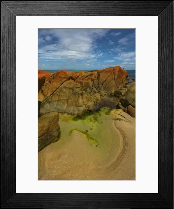 Framed Print : Rocky coastline British Admiral beach, King Island Bass Strait, Tasmania, Australia Framed Print : Rocky coastline British Admiral beach, King Island Bass Strait, Tasmania, Australia
