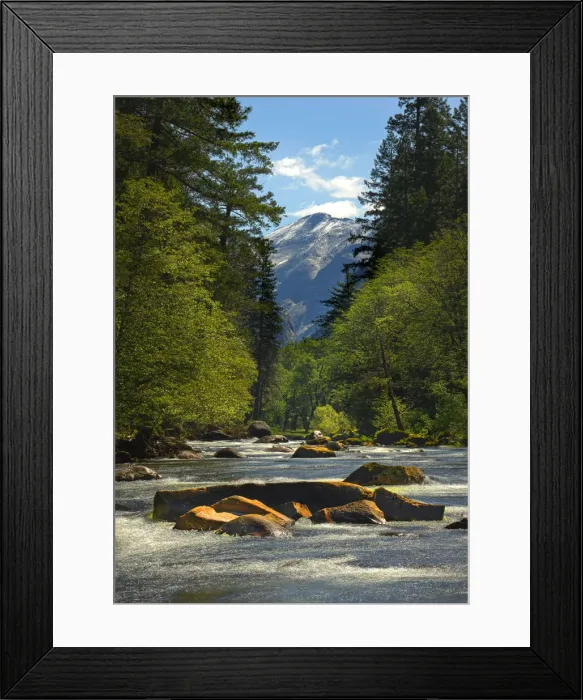 Framed Print : A view of the Merced River in Yosemite national Park, California, USA