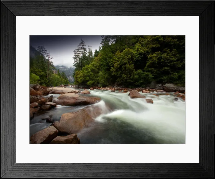 Framed Print : A view of the Merced River in Yosemite national Park, California, USA