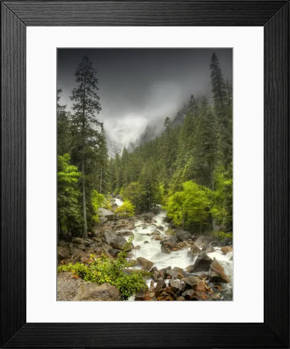 Framed Print : Mist descending, Yosemite national park, California, USA Framed Print : Mist descending, Yosemite national park, California, USA
