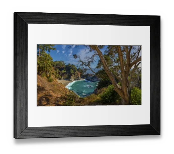 Framed Print : Mcway falls, Californian coastline, USA