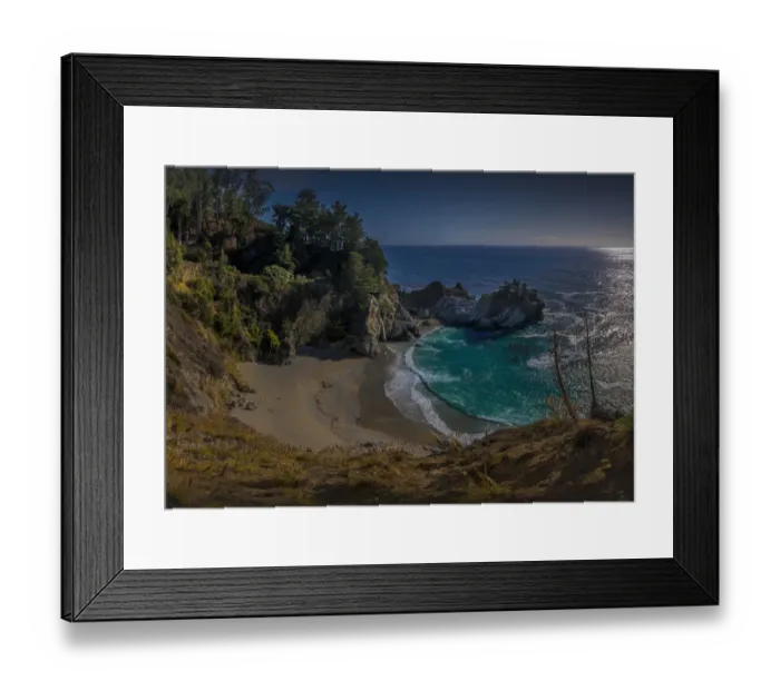 Framed Print : Mcway falls, Californian coastline, USA