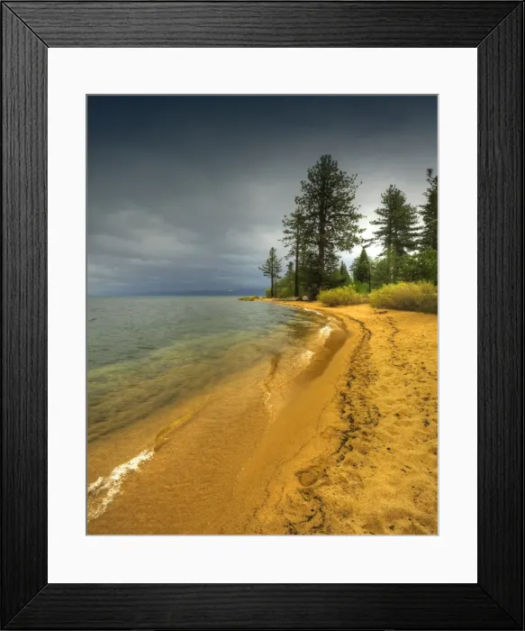Framed Print : View to Lake Tahoe, California and Nevada state border area, USA Framed Print : View to Lake Tahoe, California and Nevada state border area, USA