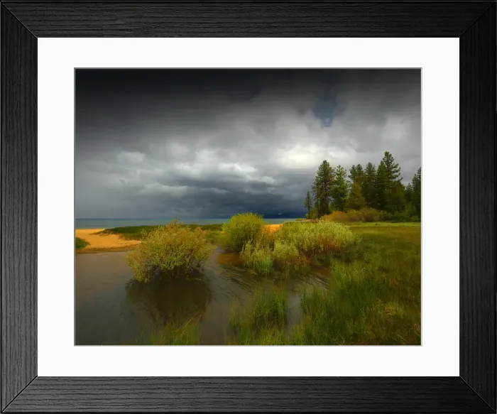 Framed Print : View to Lake Tahoe, California and Nevada state border area, USA Framed Print : View to Lake Tahoe, California and Nevada state border area, USA