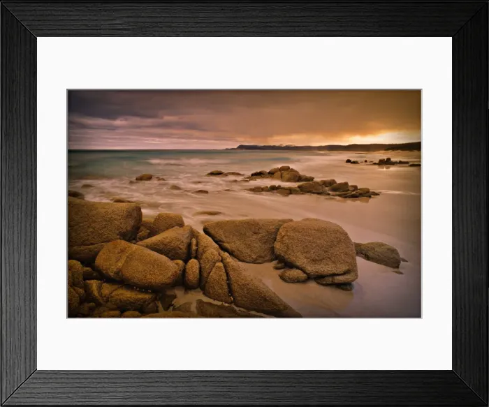 Framed Print : Last light at the friendly beaches, east coast of Tasmania Framed Print : Last light at the friendly beaches, east coast of Tasmania