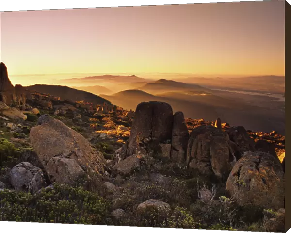 Last light on Mount Wellington, Hobart Tasmania