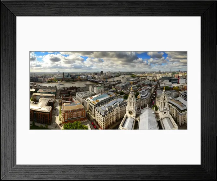 Framed Print : A birds eye view of the city of London, England, United Kingdom Framed Print : A birds eye view of the city of London, England, United Kingdom
