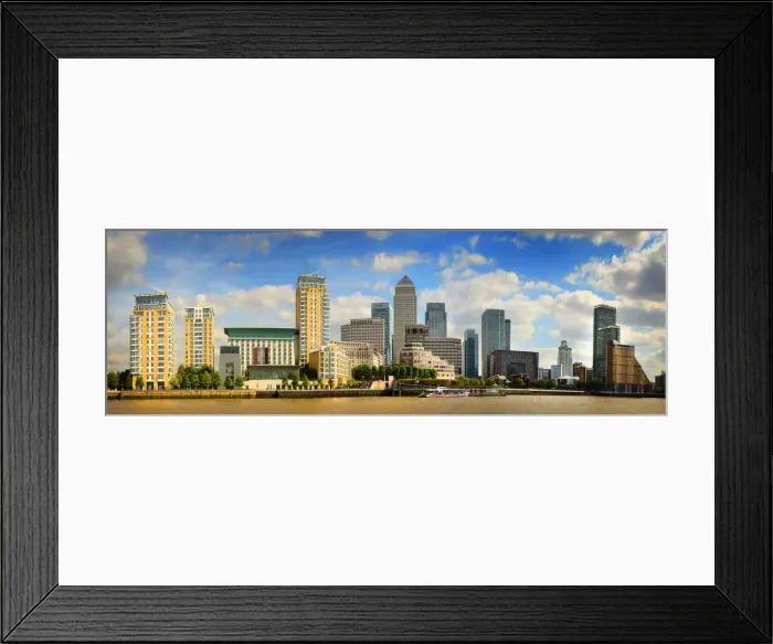 Framed Print : A part of the city of London skyline from the Thames river, England, United Kingdom