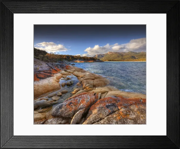 Framed Print : The beautiful and very scenic area known as Trousers point, near Lacotta, Flinders Island, part of the Furneaux group, eastern Bass Strait, Tasmania