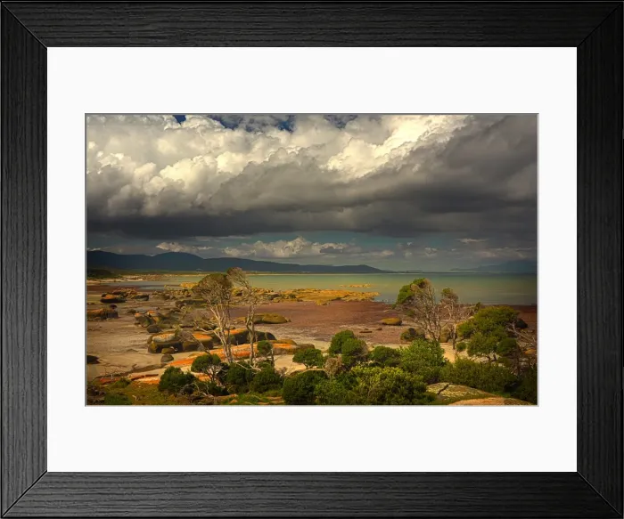 Framed Print : Settlement bay, Flinders Island, part of the Furneaux group, eastern Bass Strait, Tasmania