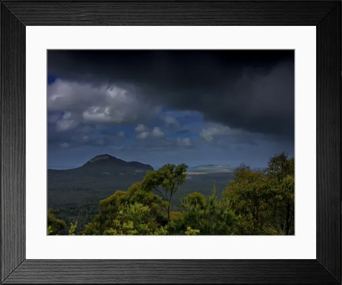 Framed Print : Approaching storm over Babel Island, viewed from Flinders Island, part of the Furneaux group, eastern Bass Strait, Tasmania Framed Print : Approaching storm over Babel Island, viewed from Flinders Island, part of the Furneaux group, eastern Bass Strait, Tasmania
