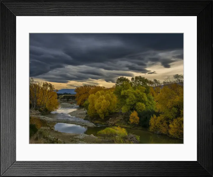 Framed Print : The Manukerikia river in Otago in the south island of New Zealand Framed Print : The Manukerikia river in Otago in the south island of New Zealand