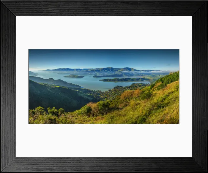 Framed Print : An overview of Lyttelton Harbour, just outside the city of Christchurch, south island, New Zealand Framed Print : An overview of Lyttelton Harbour, just outside the city of Christchurch, south island, New Zealand