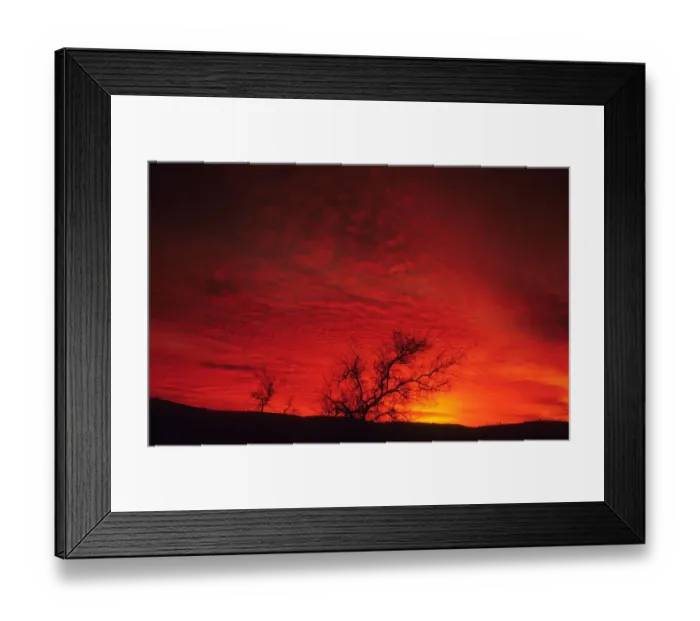 Framed Print : The vibrant red of a desert dawn in the Flinders Ranges national park, South Australia Framed Print : The vibrant red of a desert dawn in the Flinders Ranges national park, South Australia