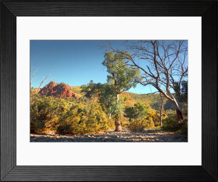 Framed Print : A dry creek bed in the remote region of Arkaroola, northern Flinders Ranges, South Australia
