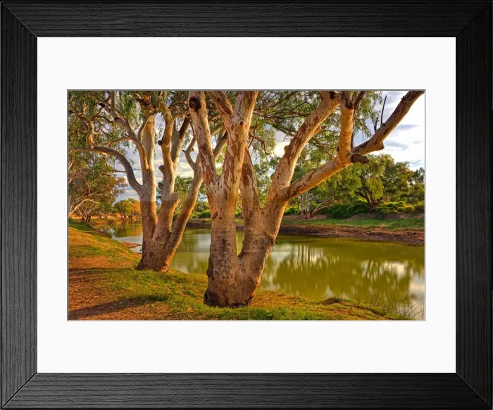 Framed Print : The Cooper Creek in flood during the winter months, in the remote outback near Innamincka, South Australia