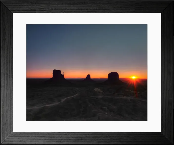 Framed Print : Sunstar on the horizon, Monument valley, Arizona, USA Framed Print : Sunstar on the horizon, Monument valley, Arizona, USA