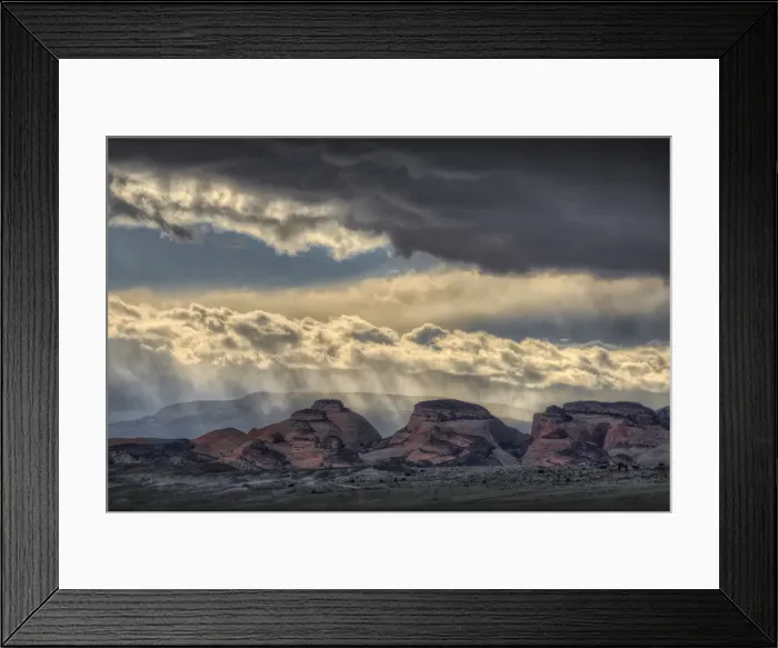 Framed Print : Rain-storm in the Escalante wilderness, Utah, USA Framed Print : Rain-storm in the Escalante wilderness, Utah, USA