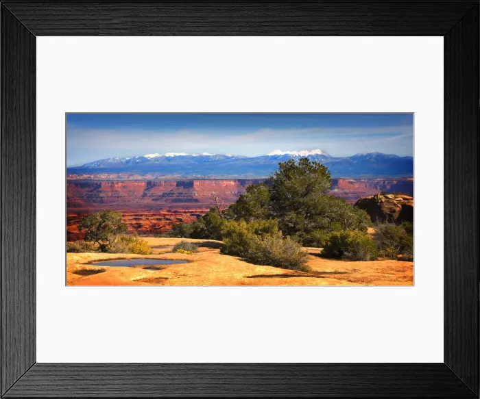 Framed Print : View to the La-Sal mountains from Canyonlands national park, Utah, USA Framed Print : View to the La-Sal mountains from Canyonlands national park, Utah, USA