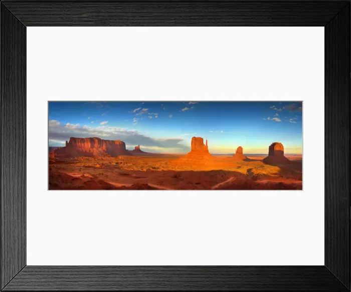 Framed Print : A scenic panorama of Monument Valley, Arizona, USA Framed Print : A scenic panorama of Monument Valley, Arizona, USA