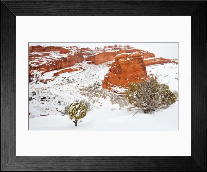 Framed Print : A winter scene in Arches national Park, Moab, Utah, USA