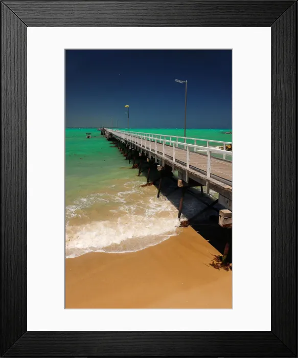 Framed Print : Coastal view at Beachport, A small fishing community in South Australia Framed Print : Coastal view at Beachport, A small fishing community in South Australia