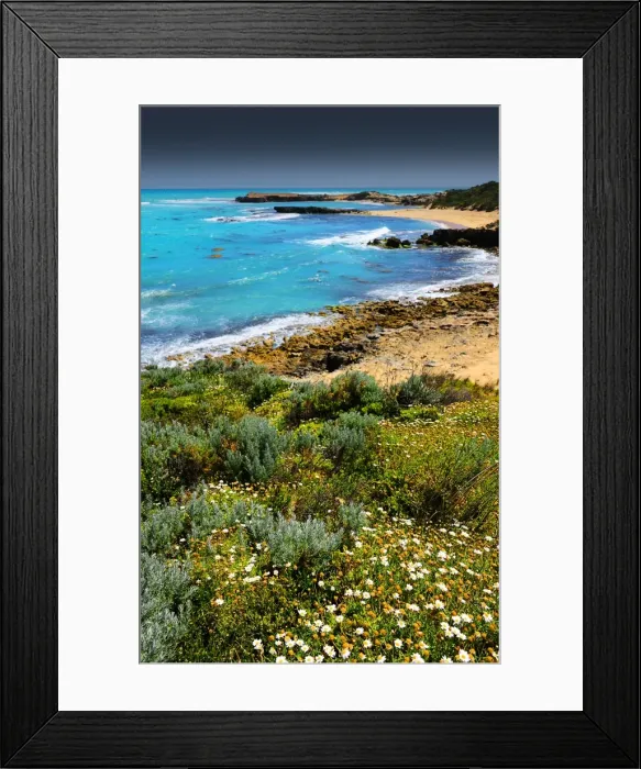 Framed Print : Coastal view at Beachport, A small fishing community in South Australia
