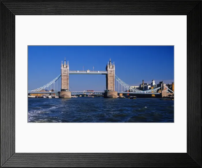 Framed Print : A view to tower Bridge, on the Thames river, London, England
