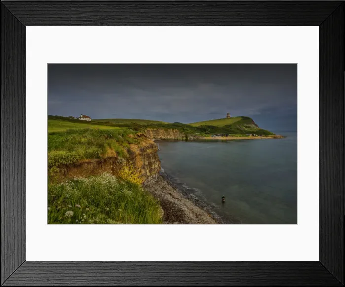 Framed Print : A view of the coastline at Kimmeridge bay, Jurassic coastline of Dorset, south west England