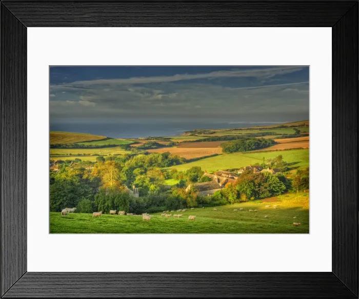 Framed Print : A view of the coastline at Kimmeridge bay, Jurassic coastline of Dorset, south west England