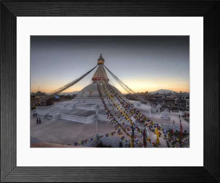 Framed Print : Boudthanath at dusk, Kathmandu, Nepal Framed Print : Boudthanath at dusk, Kathmandu, Nepal