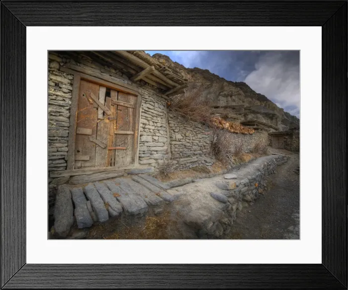 Framed Print : A scene in Kagbeni, Mustang, Annapurna region, Himalayas, Nepal