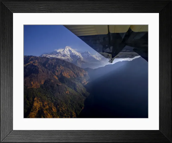 Framed Print : First glimpse from an aircraft of the Himalayan range, Mustang, Nepal Framed Print : First glimpse from an aircraft of the Himalayan range, Mustang, Nepal